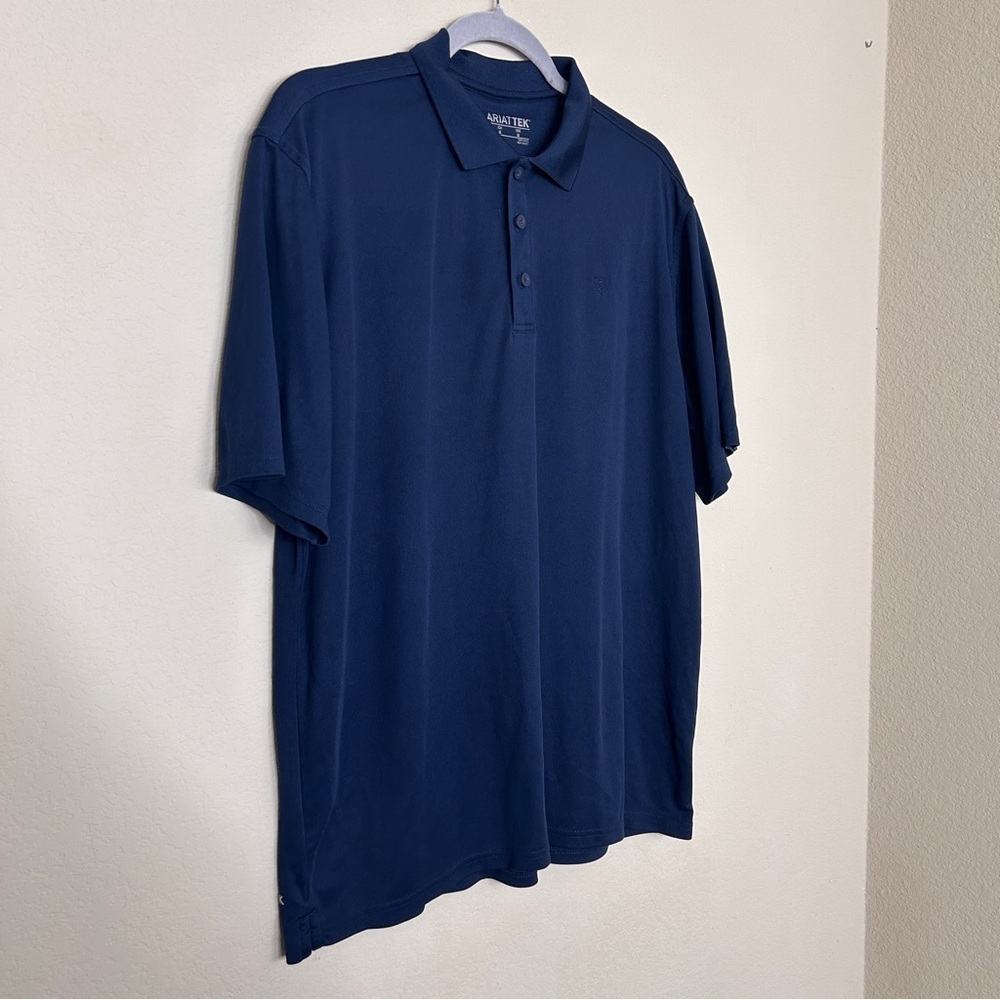 ARIAT TEK Men’s Polo | Size M | Navy - Picture 3 of 4